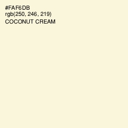 #FAF6DB - Coconut Cream Color Image